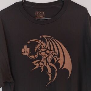 Stone Brewing Co. Black Graphic Tee with Gold Gargoyle - XL